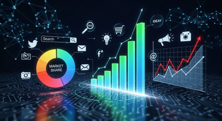 Modern Corporate Business Interior and Technology Environment.の写真素材