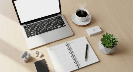 Modern Corporate Business Interior and Technology Environment.