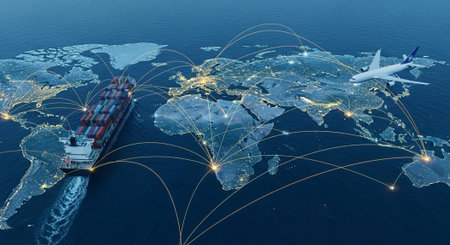 Modern Corporate Business Interior and Technology Environment.