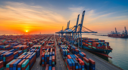 Modern Corporate Business Interior and Technology Environment.の写真素材