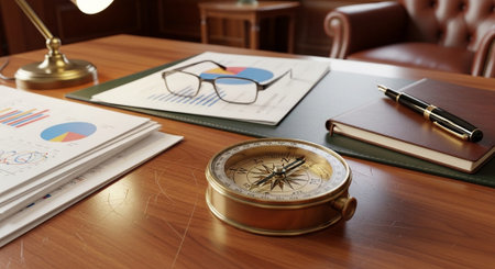 Modern Corporate Business Interior and Technology Environment.の写真素材