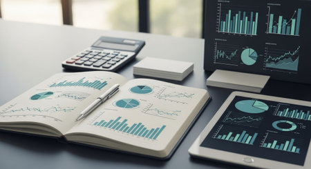 Modern Corporate Business Interior and Technology Environment.