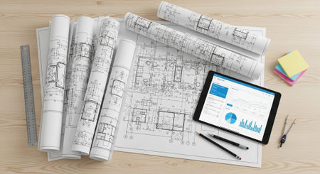 Modern Corporate Business Interior and Technology Environment.