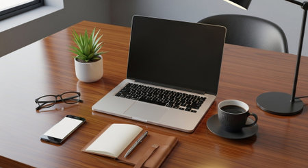 Modern Corporate Business Interior and Technology Environment.