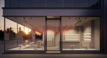 Modern Corporate Business Interior and Technology Environment.
