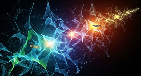 Modern Corporate Business Interior and Technology Environment.