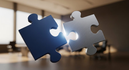 Modern Corporate Business Interior and Technology Environment.