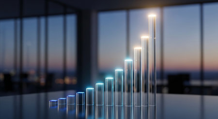 Modern Corporate Business Interior and Technology Environment.の写真素材