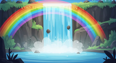 Cute Animal Cartoon Nature Scene.の写真素材