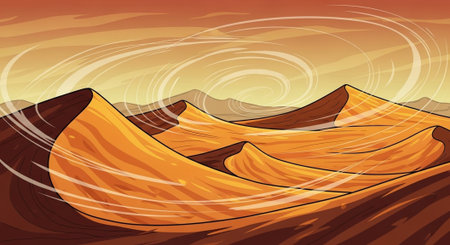 Cute Animal Cartoon Nature Scene.の写真素材