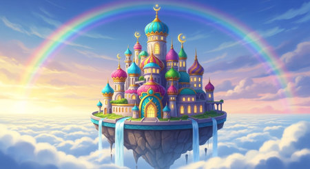 Cute Animal Cartoon Nature Scene.の写真素材