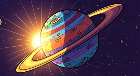 Cute Animal Cartoon Nature Scene.の写真素材