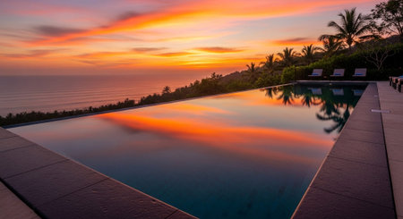 Luxury award ceremony stage background with golden spotlights, red carpet, crown, podium and elegant theater lighting.の写真素材