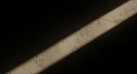 Luxury award ceremony stage background with golden spotlights, red carpet, crown, podium and elegant theater lighting.の写真素材