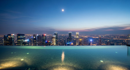 Luxury award ceremony stage background with golden spotlights, red carpet, crown, podium and elegant theater lighting.の写真素材