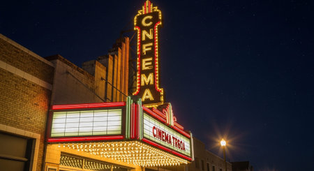 Luxury award ceremony stage background with golden spotlights, red carpet, crown, podium and elegant theater lighting.の写真素材