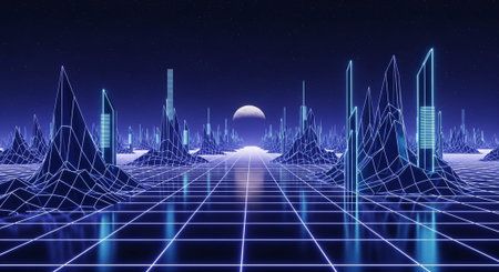 Luxury award ceremony stage background with golden spotlights, red carpet, crown, podium and elegant theater lighting.の写真素材