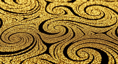 Luxury award ceremony stage background with golden spotlights, red carpet, crown, podium and elegant theater lighting.の写真素材