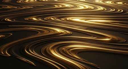 Luxury award ceremony stage background with golden spotlights, red carpet, crown, podium and elegant theater lighting.の写真素材