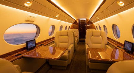 Luxury award ceremony stage background with golden spotlights, red carpet, crown, podium and elegant theater lighting.の写真素材