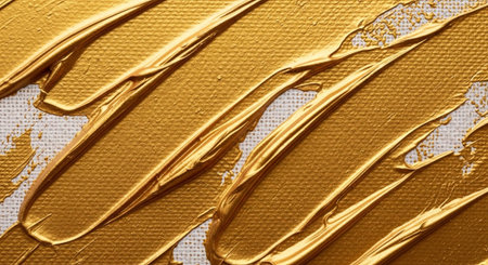 Luxury award ceremony stage background with golden spotlights, red carpet, crown, podium and elegant theater lighting.の写真素材