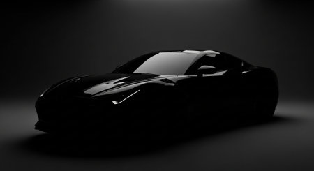 Luxury award ceremony stage background with golden spotlights, red carpet, crown, podium and elegant theater lighting.の写真素材