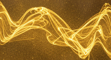 Luxury award ceremony stage background with golden spotlights, red carpet, crown, podium and elegant theater lighting.の写真素材