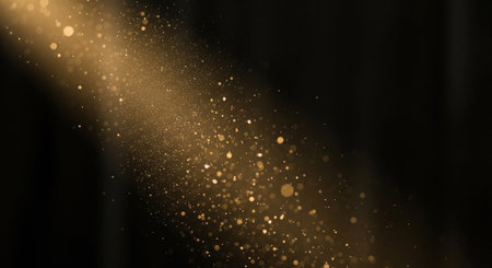 Luxury award ceremony stage background with golden spotlights, red carpet, crown, podium and elegant...