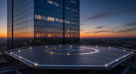 Luxury award ceremony stage background with golden spotlights, red carpet, crown, podium and elegant theater lighting.の写真素材