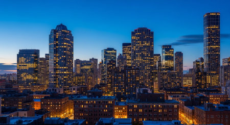 Futuristic Smart City Skyline with Neon Lights and Advanced Transportation Technology.