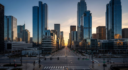 Futuristic Smart City Skyline with Neon Lights and Advanced Transportation Technology.
