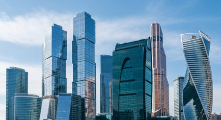 Futuristic Smart City Skyline with Neon Lights and Advanced Transportation Technology.