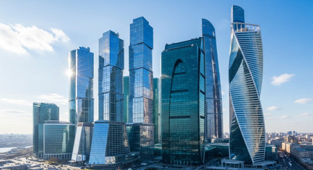 Futuristic Smart City Skyline with Neon Lights and Advanced Transportation Technology.