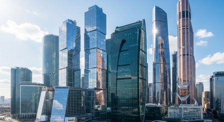 Futuristic Smart City Skyline with Neon Lights and Advanced Transportation Technology.