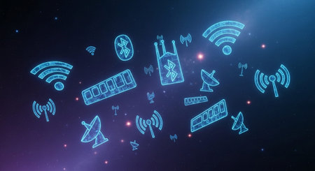 Futuristic Digital Technology Network and Artificial Intelligence Data Communication Background.