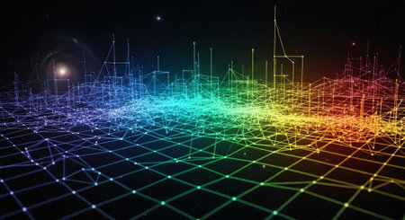 Futuristic Digital Technology Network and Artificial Intelligence Data Communication Background.