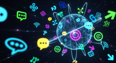 Futuristic Digital Technology Network and Artificial Intelligence Data Communication Background.