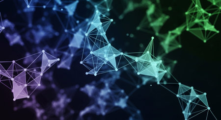 Futuristic Digital Technology Network and Artificial Intelligence Data Communication Background.