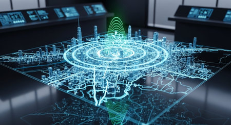 Futuristic Digital Technology Network and Artificial Intelligence Data Communication Background.
