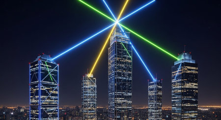Futuristic Digital Technology Network and Artificial Intelligence Data Communication Background.