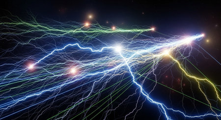 Futuristic Digital Technology Network and Artificial Intelligence Data Communication Background.