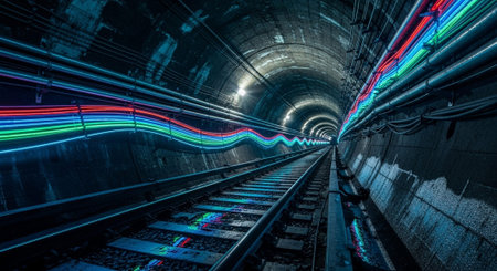 Futuristic Digital Technology Network and Artificial Intelligence Data Communication Background.