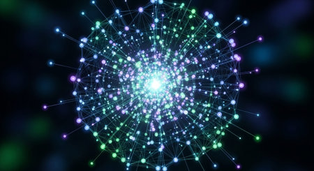 Futuristic Digital Technology Network and Artificial Intelligence Data Communication Background.