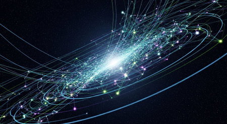 Futuristic Digital Technology Network and Artificial Intelligence Data Communication Background.