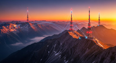 Futuristic Digital Technology Network and Artificial Intelligence Data Communication Background.