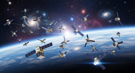 Futuristic Digital Technology Network and Artificial Intelligence Data Communication Background.