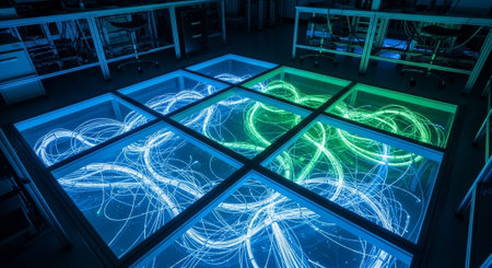 Futuristic Digital Technology Network and Artificial Intelligence Data Communication Background.