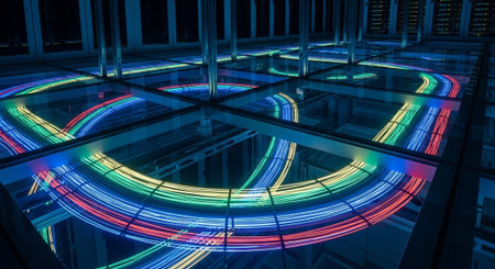 Futuristic Digital Technology Network and Artificial Intelligence Data Communication Background.