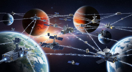 Futuristic Digital Technology Network and Artificial Intelligence Data Communication Background.