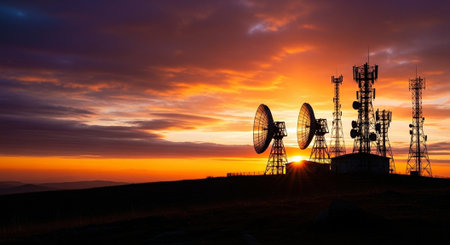 Futuristic Digital Technology Network and Artificial Intelligence Data Communication Background.の写真素材